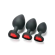 HEART BLACK SILICONE BUTT PLUG LARGE